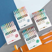 Bolígrafos de color Fineline, 9 colores Morandi frío - Arteztik
