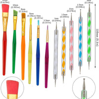 Juego de 36 herramientas de punteado de mandala con bolsa de almacenamiento con cremallera, herramientas de punto, pinceles y bandeja de pintura para pintar rocas dibujo y dibujo, manualidades para niños, arte de uñas, pintura - Arteztik