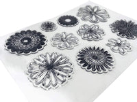 hyamass Pack de 6 hojas mezcla Estilo Flores Y Mariposas Claro Sello de hule para hacer tarjetas decoración y scrapbooking - Arteztik
