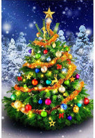 Kit de pintura de diamante 5D para árbol de Navidad, pintura de diamante para principiantes y adultos, decoración de pared del hogar, 15.8 x 11.8 pulgadas - Arteztik
