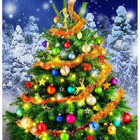 Kit de pintura de diamante 5D para árbol de Navidad, pintura de diamante para principiantes y adultos, decoración de pared del hogar, 15.8 x 11.8 pulgadas - Arteztik