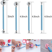 Herramientas de arcilla polimérica, 23 piezas, kit de herramientas de modelado de arcilla para escultura de cerámica, incluye herramientas de punteado de madera, bolígrafos de punta de goma, herramienta de bolígrafo táctil, herramientas de modelado de cer - Arteztik