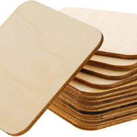 Piezas de madera sin terminar 80 piezas de 3.0 x 3.0 in cuadrados de madera, madera natural rústica para decoración del hogar, suministros de bricolaje - Arteztik