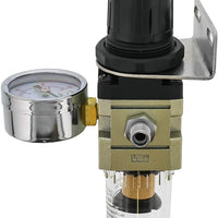 Heavy Duty True Diafragma Mini Regulador Con Manómetro y filtro de trampa de agua - Arteztik