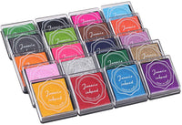 Almohadilla de tinta para huellas dactilares para niños, almohadillas de tinta de arcoíris para manualidades, sellos de goma para pareja, color de bricolaje, regalo para niños y niñas (paquete de 20) (B) - Arteztik
