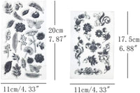 hyamass Pack de 6 hojas mezcla Estilo Flores Y Mariposas Claro Sello de hule para hacer tarjetas decoración y scrapbooking - Arteztik
