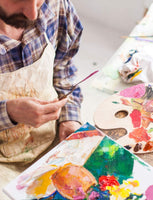 Nicpro Juego completo de pintura acrílica, 24 colores ricos de pigmentos (0.4 fl oz), 12 pinceles, caballete de madera, lienzo para principiantes, suministros de arte para artistas, adultos, estudiantes y niños - Arteztik
