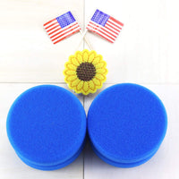 MotBach - Esponja de pintura azul de doble cara para pintura circular, esponjas de acuarela para pintura, manualidades artísticas, 2 unidades - Arteztik