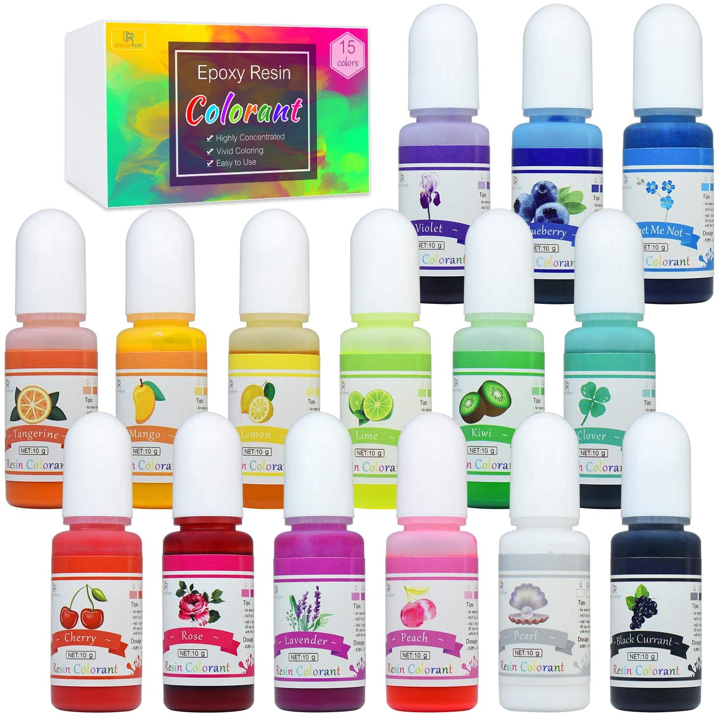 Pigmento de resina epoxi – 15 colores de resina epoxi líquida