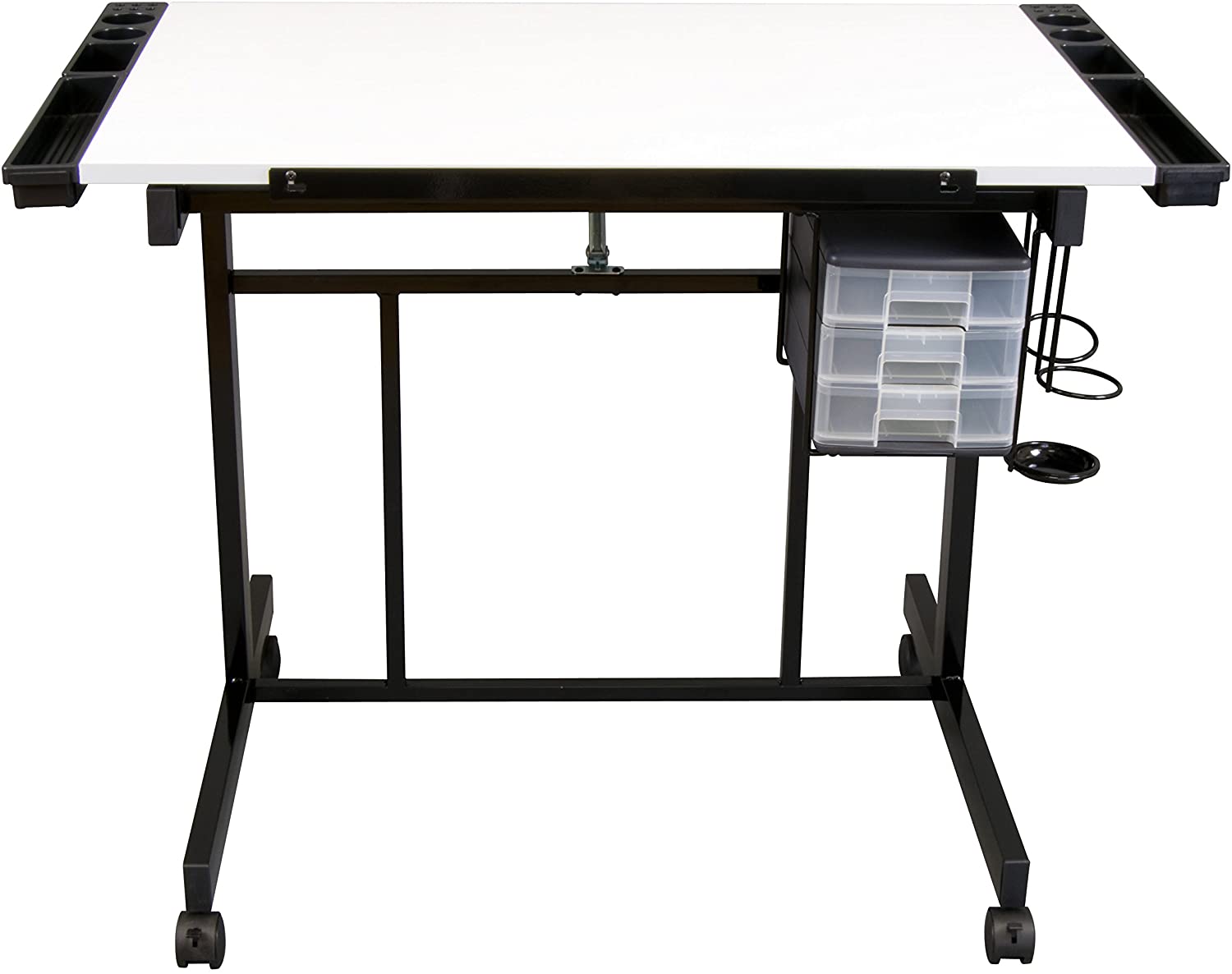 Studio Designs - Mesa de dibujo plegable y moderna, ajustable, mesa  de dibujo, escritorio de estudio, 35.25 pulgadas de ancho x 23.75 pulgadas  de profundidad, color negro y blanco : Hogar y Cocina