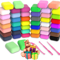 Arcilla de modelado ifergoo, 24 colores de arcilla seca al aire, arcilla mágica con herramientas y munuales, juego de juguetes para niños y niñas - Arteztik