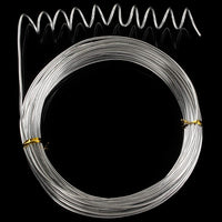 Alambre de aluminio plateado AConnet de 32.8 pies, calibre 14, alambre de metal flexible para hacer abalorios, joyas, manualidades, muñecas, esqueleto, manualidades (4 rollos, total de 131.2 pies) - Arteztik
