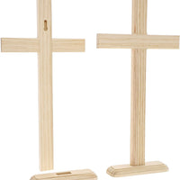 Juvale - Cruz de madera sin terminar para decoración del hogar (2 unidades) - Arteztik