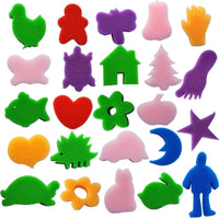 Himeeu 53 piezas de esponjas de pintura, kits de herramientas de arte para niños, herramientas de dibujo para manualidades, esponjas redondas, color al azar - Arteztik