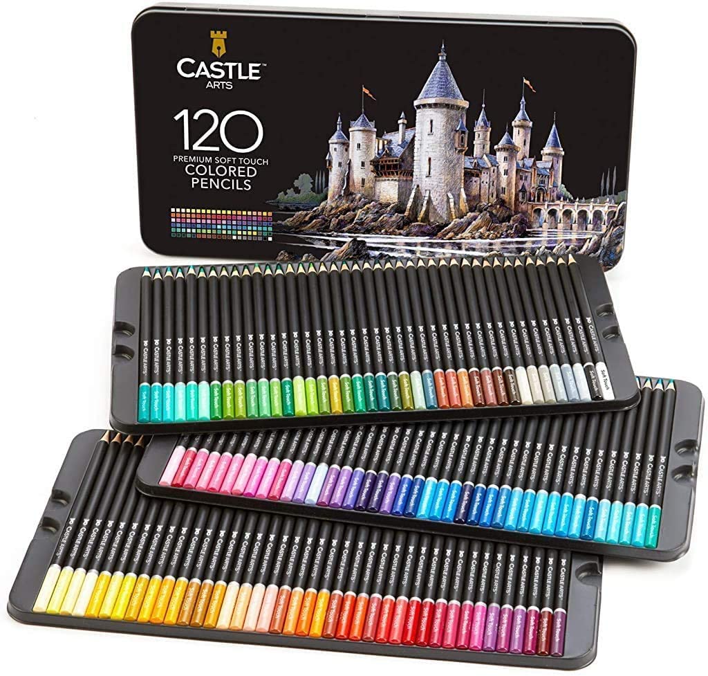 COLOMERA ARTS 143 piezas de suministros de arte, juego de arte de madera,  kit de pintura de dibujo, incluye pasteles al óleo, crayones de colores, –  Yaxa Store