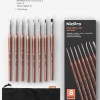 Nicpro Professional - Brochas de pintura para microdetalles - Arteztik