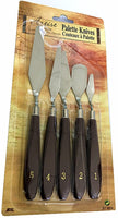 5-Piece Pintura Espátula Juego de cuchillos acero inoxidable cuchillo de paleta pintura al óleo accesorios mezcla de colores - Arteztik
