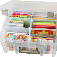 ArtBin Super Satchel, Caja de almacenamiento de doble profundidad con divisores removibles, Plástico, 1 caja - Arteztik