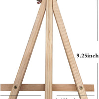 PYHK - Caballete de trípode de madera de pino natural de 9.0 in de alto, para pintura de artistas, bocetos, exhibición de trípode portátil - Arteztik