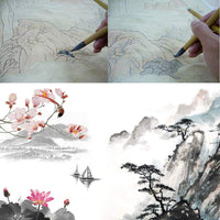 Brocha china para caligrafía, cepillo japonés para escribir pinceles Sumi de gran tamaño chino para caligrafía juego de 10 piezas - Arteztik
