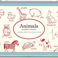 Cavallini sellos De Goma Animales, varios colores con almohadilla de tinta - Arteztik