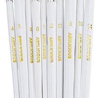 Artlicious – 40 pinceles de pintura, paquete de super, ideal con acrílico, aceite, acuarela, aguamarina - Arteztik