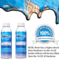 Resina epoxi – Crystal Clear – Resina de artista premium para fundición y revestimiento (32 oz.) - Arteztik
