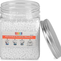 Cuentas termoplásticas moldeables, pellets blancos para manualidades (10.5 oz) - Arteztik