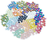 Baldosas de mosaico de cristal de colores mixtos BestTeam, 200 piezas/bolsa de azulejos cuadrados de mosaico de vidrio para bricolaje, manualidades, proveedor de cristal láser, mosaico, azulejo creativo (mezcla de colores) - Arteztik
