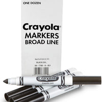 Crayola 12 unidades marcadores a granel originales negros - Arteztik