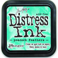 Ranger Tim Holtz Distress – Almohadilla de tinta, plumas de pavo real - Arteztik