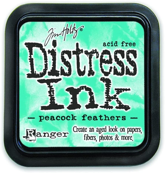 Ranger Tim Holtz Distress – Almohadilla de tinta, plumas de pavo real - Arteztik