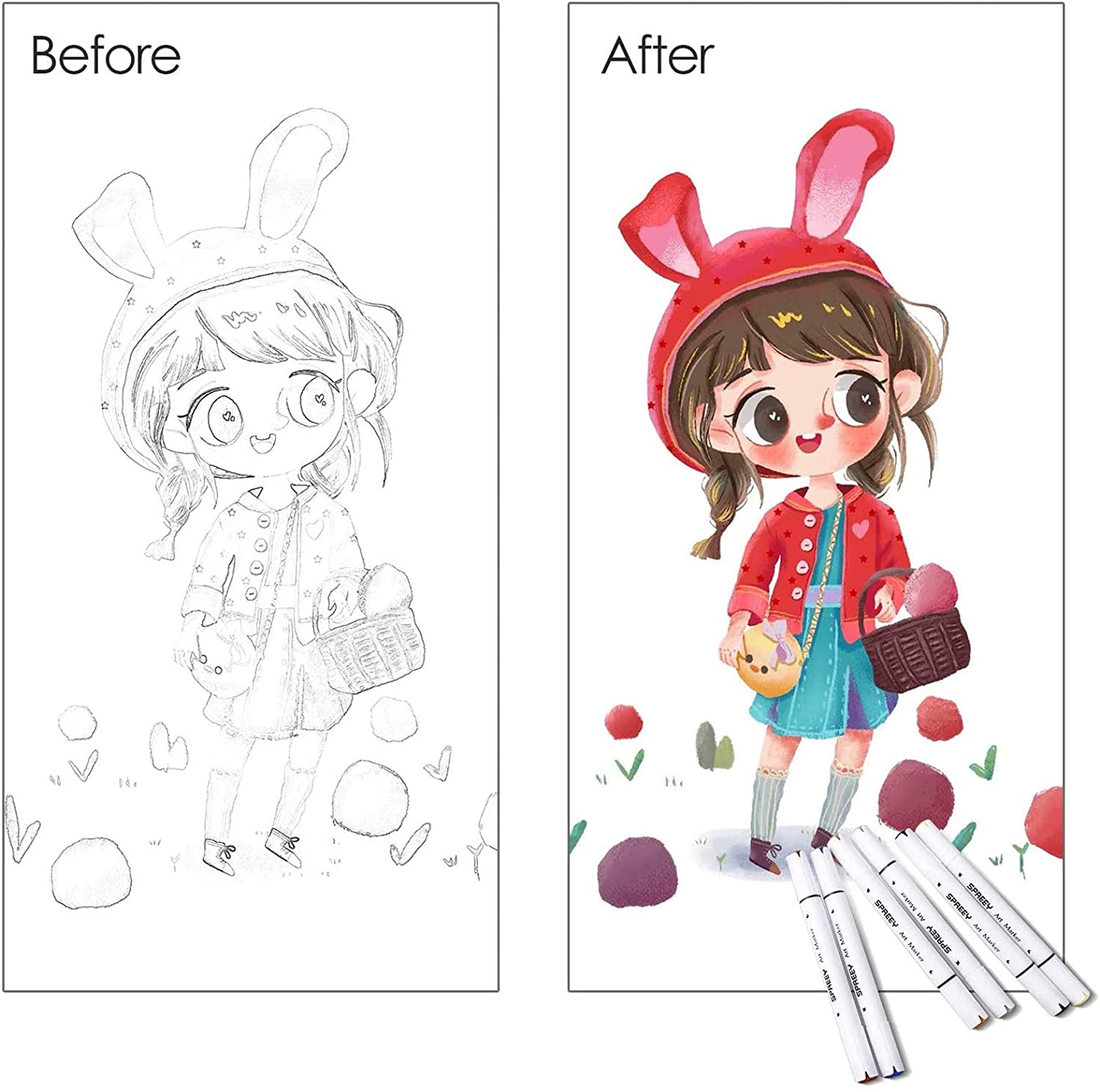 Milk Geniales marcadores metálicos para aficionados y profesionales de la  ilustración para colorear. YONGSHENG 8390606202659