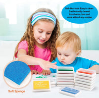 Almohadillas de tinta para dedos, lavables, para manualidades, sellos de goma, papel, álbumes de recortes, tela de madera, el mejor regalo para niños (16 colores) - Arteztik
