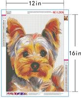 Pintura de diamante 5D para decoración de pared de salón (Tamaño del perro: 12.0 x 16.0 in) - Arteztik
