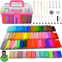 Amagoing - Juego de arcilla de polímero para modelar horneado, 62 colores, arcilla para manualidades con herramientas de escultura, accesorios y caja de almacenamiento - Arteztik