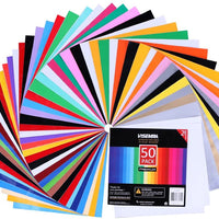 Hojas de vinilo adhesivas, 12.0 x 12.0 in, papel de vinilo autoadhesivo permanente, con 2 cortadores de grifo transparentes (30 unidades) - Arteztik