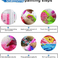 Kit completo de pintura de diamante para adultos con diamantes redondos 5D, kit de pintura por número, arte con diamantes de imitación bordados, elefante (13.8 x 17.7 in) - Arteztik
