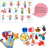 AHUMANs - Almohadilla de tinta para sellos de goma, lavable, 8 colores, para niños - Arteztik
