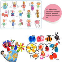 AHUMANs - Almohadilla de tinta para sellos de goma, lavable, 8 colores, para niños - Arteztik