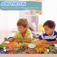 Artes y manualidades para niños, kit de pintura, juguetes de dinosaurio, manualidades para niños de 4 a 8 años de edad, suministros de fiesta, regalos para niños y niñas, diversión creativa, regalo de cumpleaños - Arteztik