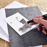 200 hojas de papel de carbono de grafito de papel negro de transferencia de carbono (8.5 x 11.5 pulgadas) de papel de calco con 5 piezas de lápiz de relieve, herramientas de punteado para papel de madera, lienzo de artesanía - Arteztik
