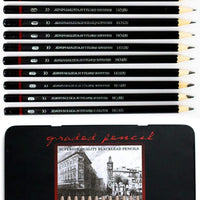 Juego de lápices de dibujo y bocetos profesionales, lápiz de arte (8B-2H). (12 unidades) - Arteztik