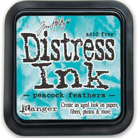 Ranger Tim Holtz Distress – Almohadilla de tinta, plumas de pavo real - Arteztik