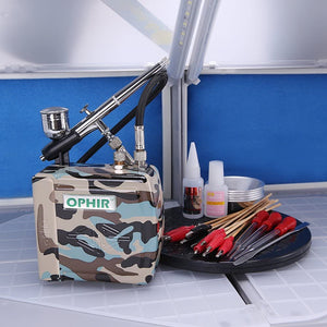 OPHIR 2 juegos de cabina de aerosol para aerógrafo con filtro de iluminación LED, cabinas de aerosol de pintura portátil para modelo, manualidades, uñas, tarta, camiseta (2) - Arteztik