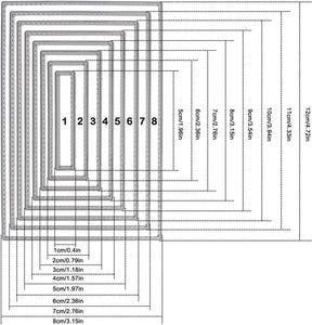 WOWOSS 32 Piezas Troquelado Plantilla Moldes de Metal Plantilla 4 Formas Diferentes Herramientas de repujado para Scrapbook, Album, Papel DIY Artesanía y Creación de Tarjetas - Arteztik