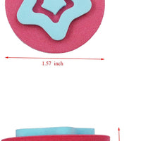 Royee - 6 esponjas de pintura de goma EVA con forma de estrella, corazón, flor, copo de nieve, para dibujar, herramientas de dibujo, accesorios de aprendizaje temprano para niños y niñas - Arteztik