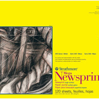 Strathmore 307-318 300 Series Mega Newsprint Pad, Rough 18.0 x 24.0 in cinta encuadernada, 60 hojas - Arteztik