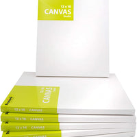 Value Pack Stretched Canvas for Painting, 12 x 12, 7 Pack | Bulk Value Pack Plain White Square Canvas Boards | Triple Acrylic Gesso Primed | Art Supplies for Acrylics, Oil Painting - Arteztik