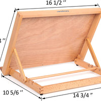 Falling in Art 4-Position Wood Drafting Table Easel Drawing and Sketching Board, 17 1/10 Inches by 12 1/2 Inches